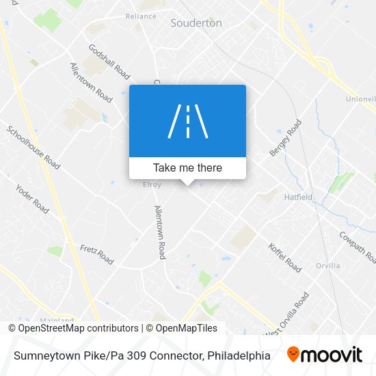 Sumneytown Pike / Pa 309 Connector map