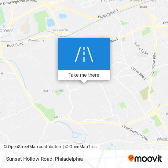 Sunset Hollow Road map