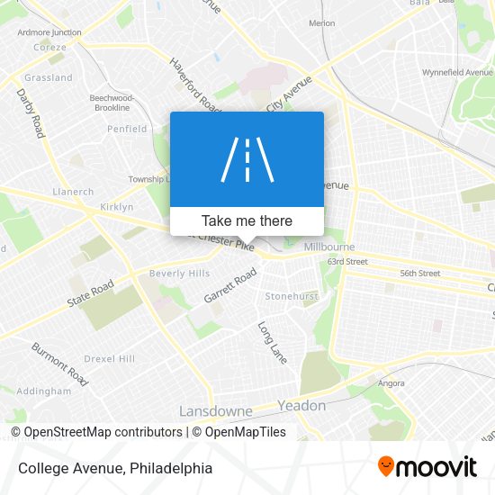 College Avenue map