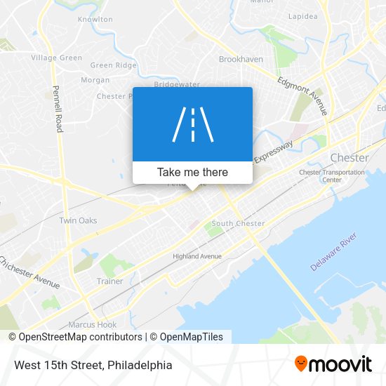West 15th Street map