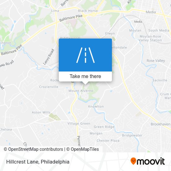 Hillcrest Lane map