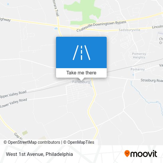 West 1st Avenue map