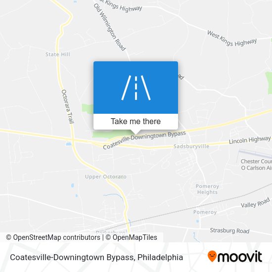 Mapa de Coatesville-Downingtown Bypass