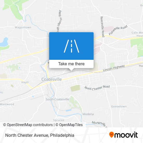 North Chester Avenue map