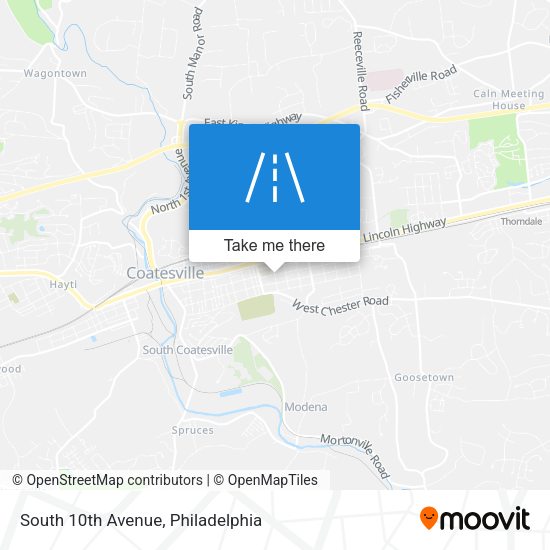 Mapa de South 10th Avenue