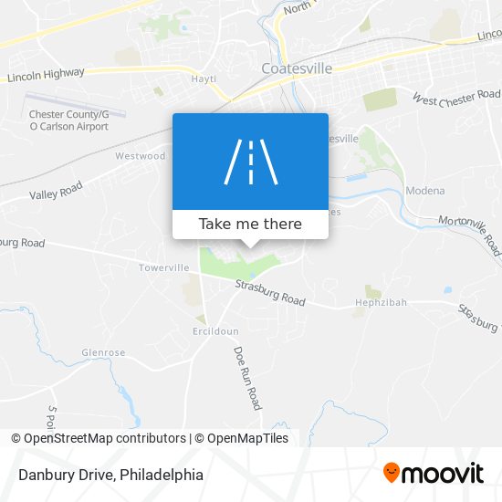 Danbury Drive map