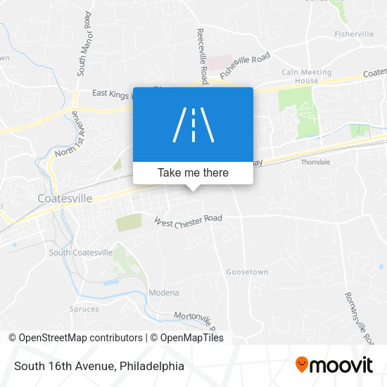 South 16th Avenue map