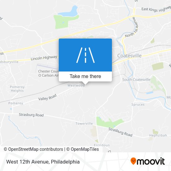 West 12th Avenue map
