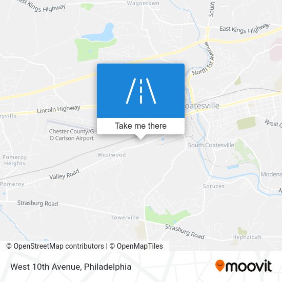 West 10th Avenue map
