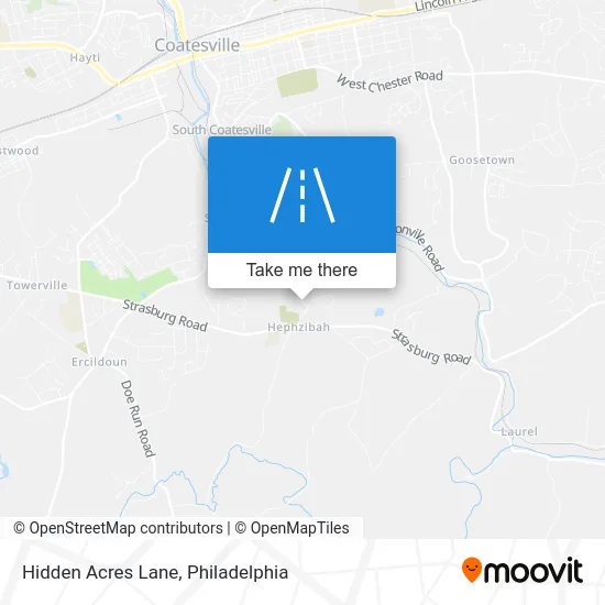 Hidden Acres Lane map