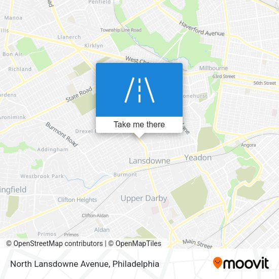 North Lansdowne Avenue map