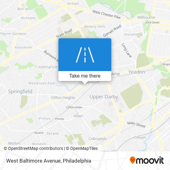 Mapa de West Baltimore Avenue