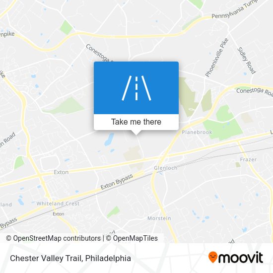 Chester Valley Trail map