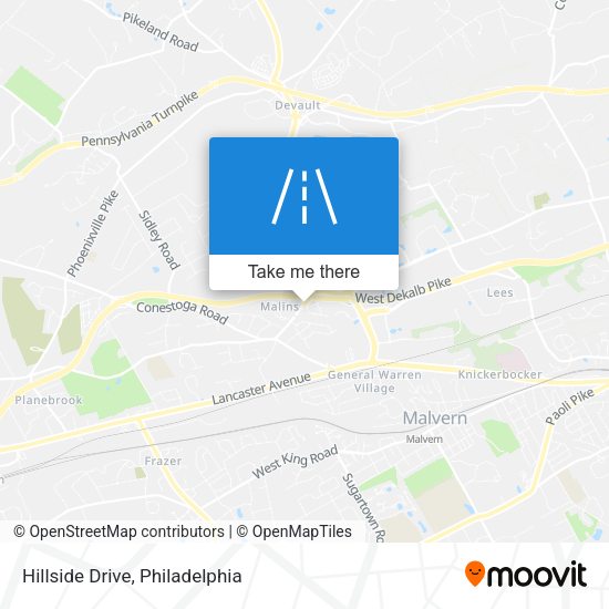 Hillside Drive map