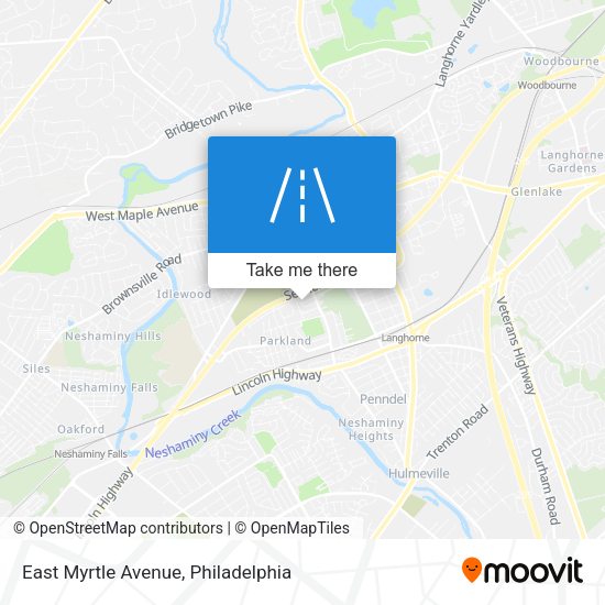 East Myrtle Avenue map