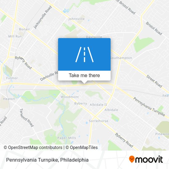 Mapa de Pennsylvania Turnpike