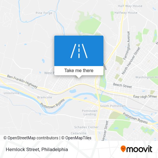 Hemlock Street map