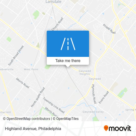 Highland Avenue map