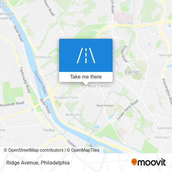 Ridge Avenue map