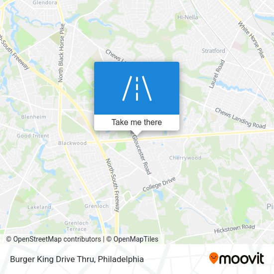 Mapa de Burger King Drive Thru