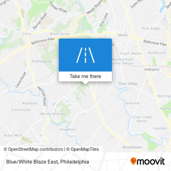 Mapa de Blue/White Blaze East