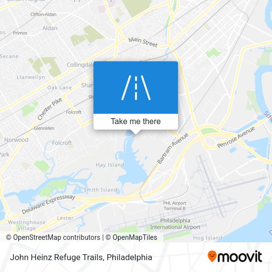 Mapa de John Heinz Refuge Trails
