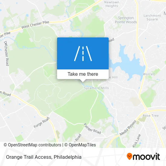 Orange Trail Access map