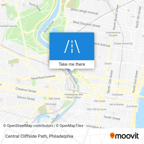 Central Cliffside Path map