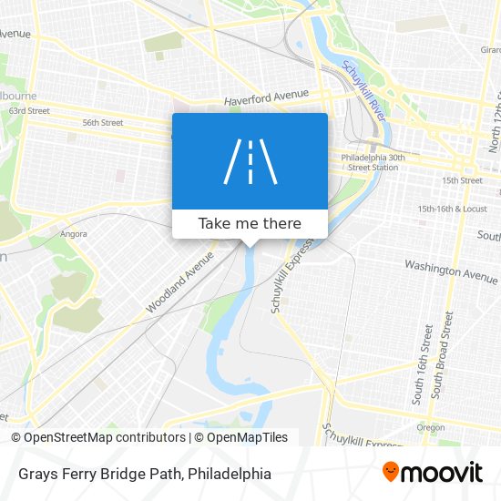 Grays Ferry Bridge Path map