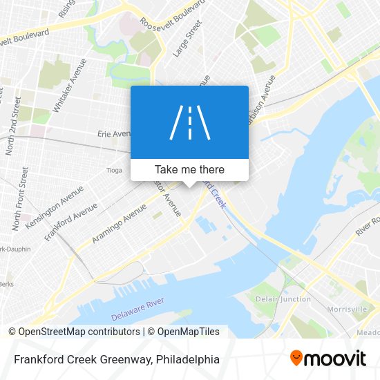 Frankford Creek Greenway map