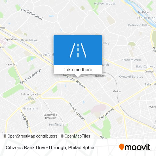 Citizens Bank Drive-Through map