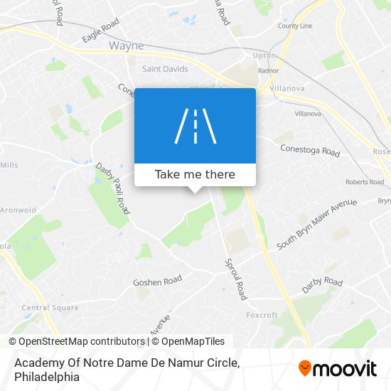 Academy Of Notre Dame De Namur Circle map