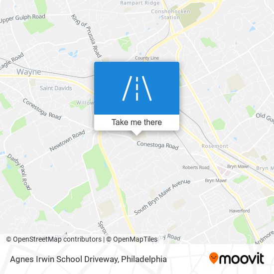 Agnes Irwin School Driveway map