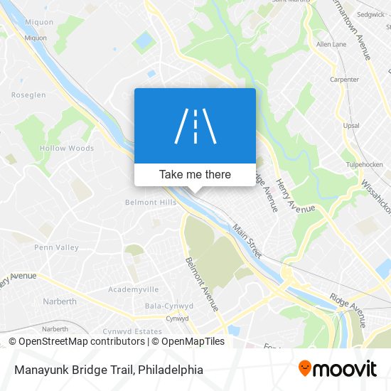 Manayunk Bridge Trail map