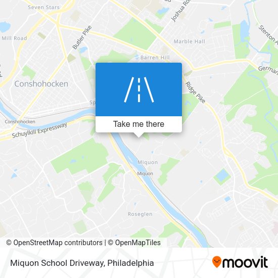 Miquon School Driveway map
