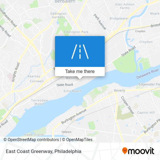 East Coast Greenway map