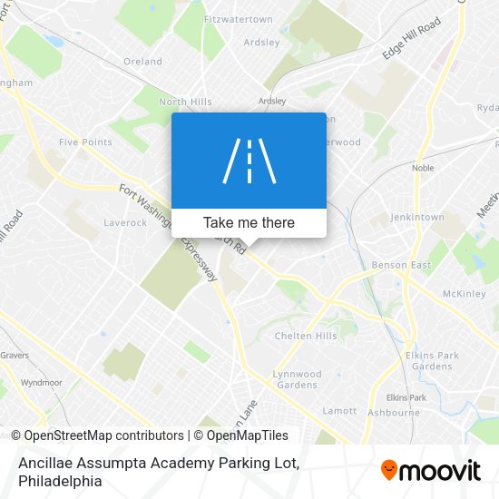 Ancillae Assumpta Academy Parking Lot map