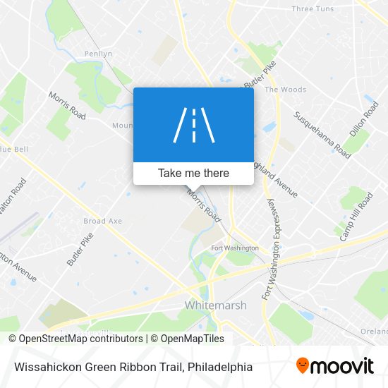 Wissahickon Green Ribbon Trail map