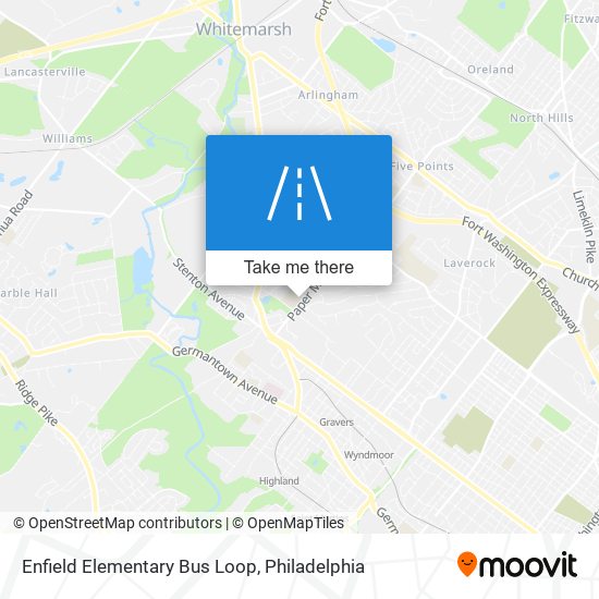 Enfield Elementary Bus Loop map