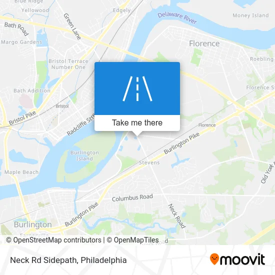 Neck Rd Sidepath map