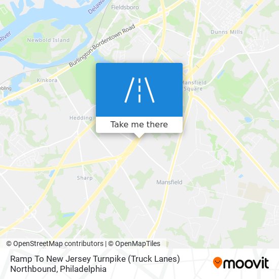 Ramp To New Jersey Turnpike (Truck Lanes) Northbound map