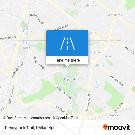 Mapa de Pennypack Trail