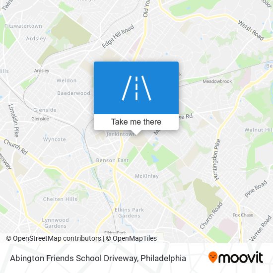Abington Friends School Driveway map