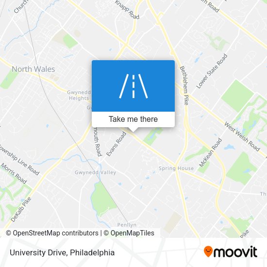 University Drive map