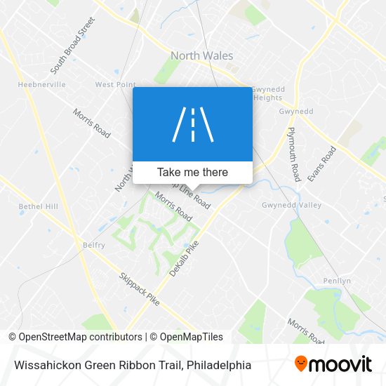 Mapa de Wissahickon Green Ribbon Trail