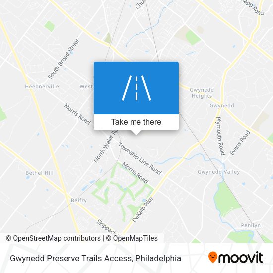 Mapa de Gwynedd Preserve Trails Access