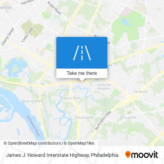 James J. Howard Interstate Highway map