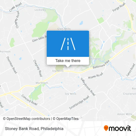 Stoney Bank Road map
