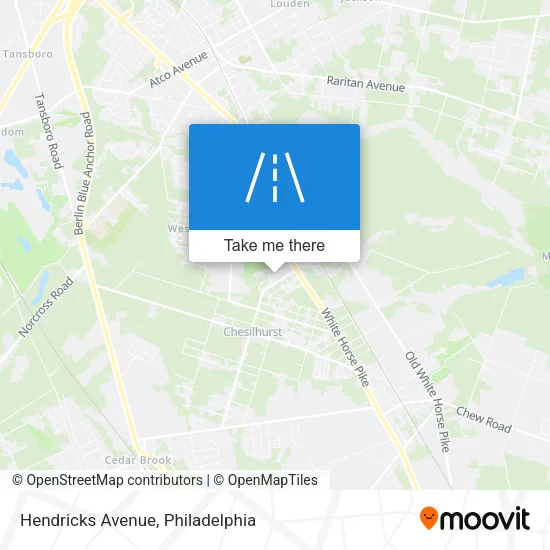 Hendricks Avenue map