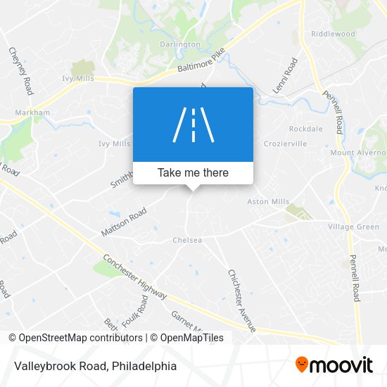 Valleybrook Road map